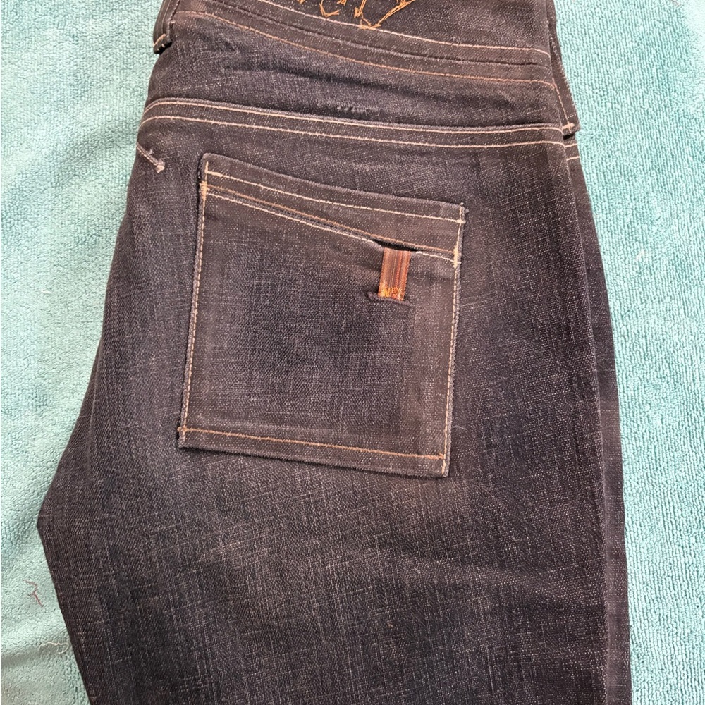 Black Skinny Pants with Contrast Stitching